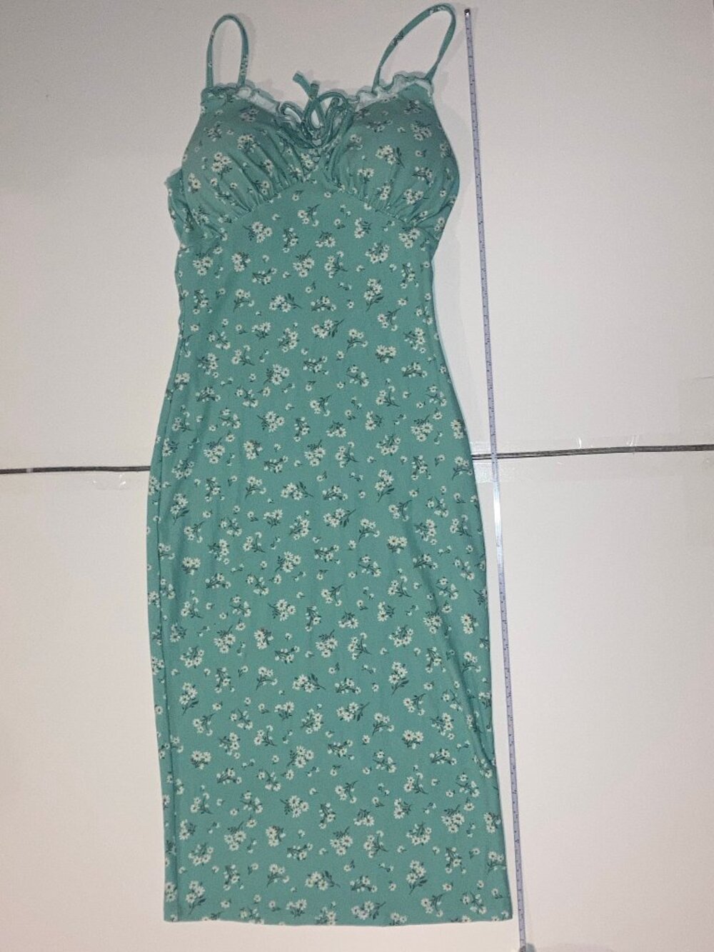 No Boundaries Mint Sage Floral Cami Dress Extra Small